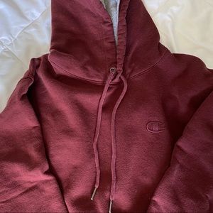 Burgundy/ Maroon Champion Logo Hoodie